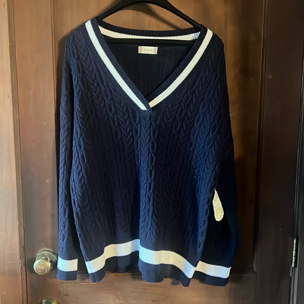 SMALL ALTAR’D STATE V NECK SWEATER NWT